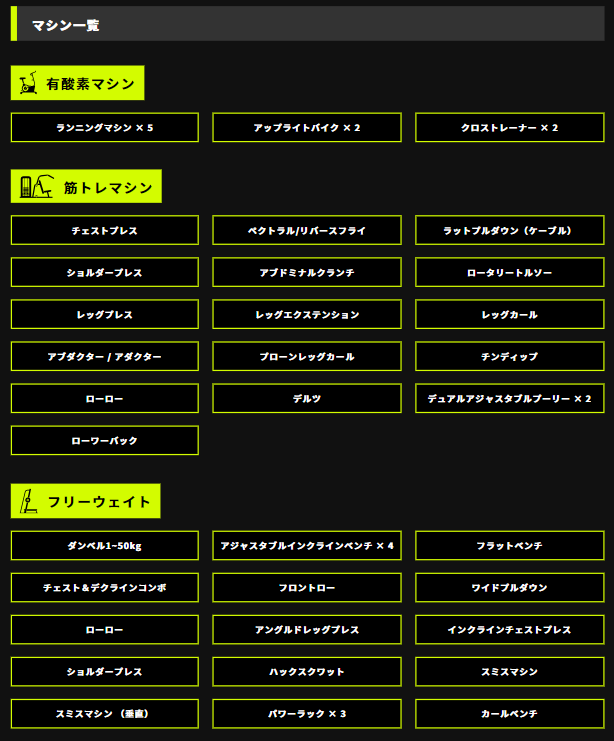 旧記事の熊谷店マシン一覧